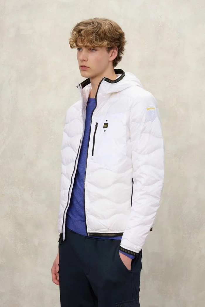 Blauer piumino ad onde con cappuccio Wave 26sbluc03177-006719 [6e9db2b0]