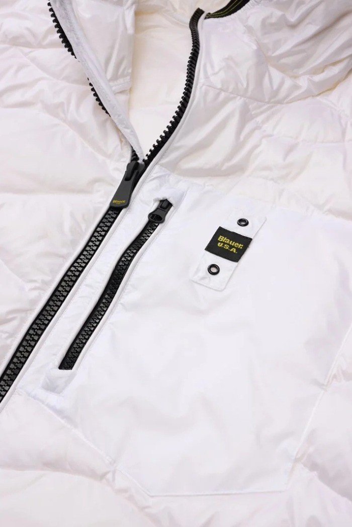 Blauer piumino ad onde con cappuccio Wave 26sbluc03177-006719 [b2ebb6a3]