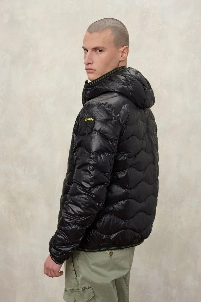 Blauer piumino ad onde con cappuccio Wave 26sbluc03177-006719 [9cb94931]