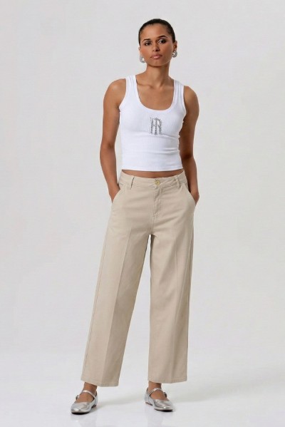 Fracomina pantalone carrot modello chino balloon fp26sv4006w42001 — 805219040077988_1