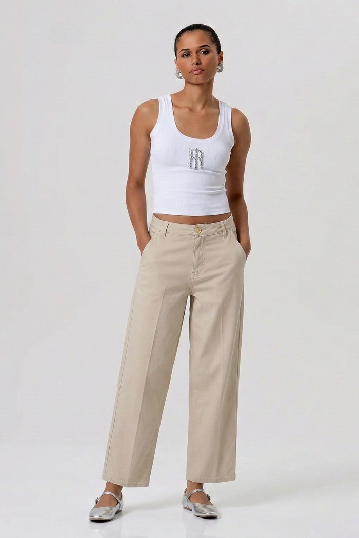 Fracomina pantalone carrot modello chino balloon fp26sv4006w42001 [ae428b26]