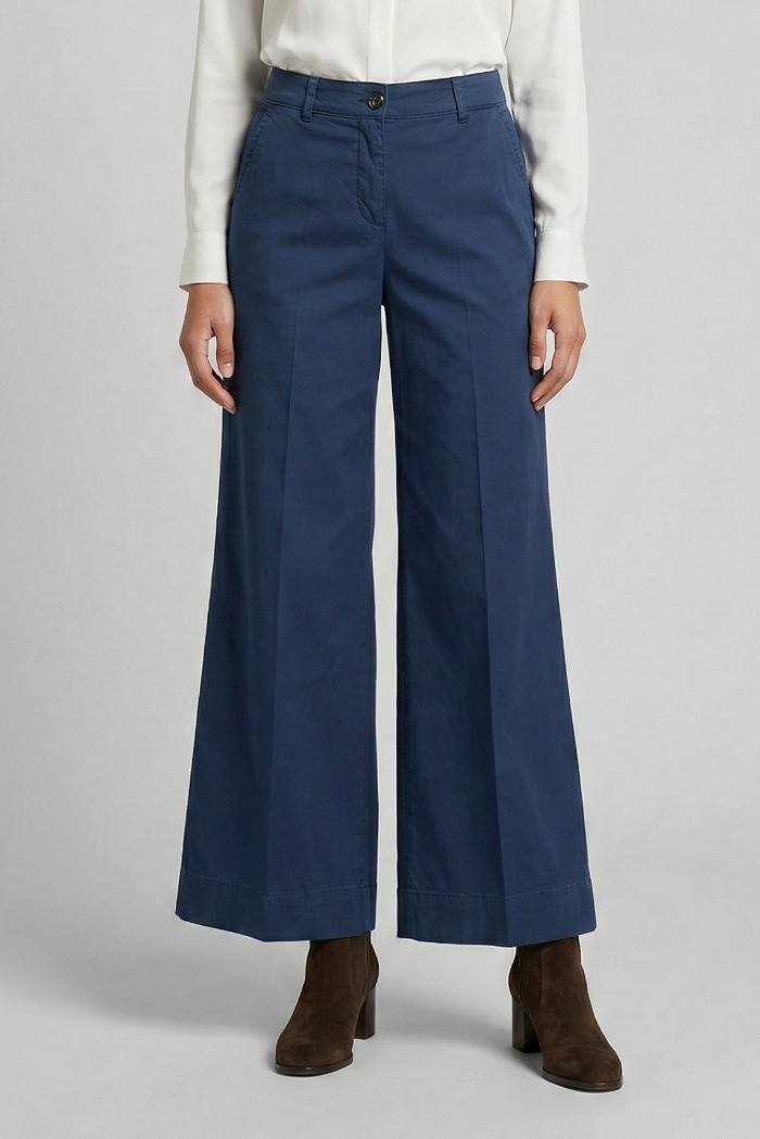 Fracomina pantalone flare a palazzo in gabardina fs26sv3011w40101 [ee67d750]