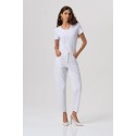 Fracomina pantalone carrot mom fit in tessuto bull con strass fp26svd005w615r9 [85633d60]