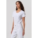 Fracomina pantalone carrot mom fit in tessuto bull con strass fp26svd005w615r9 [5c457e6d]