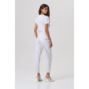 Fracomina pantalone carrot mom fit in tessuto bull con strass fp26svd005w615r9 [eb58bf69]