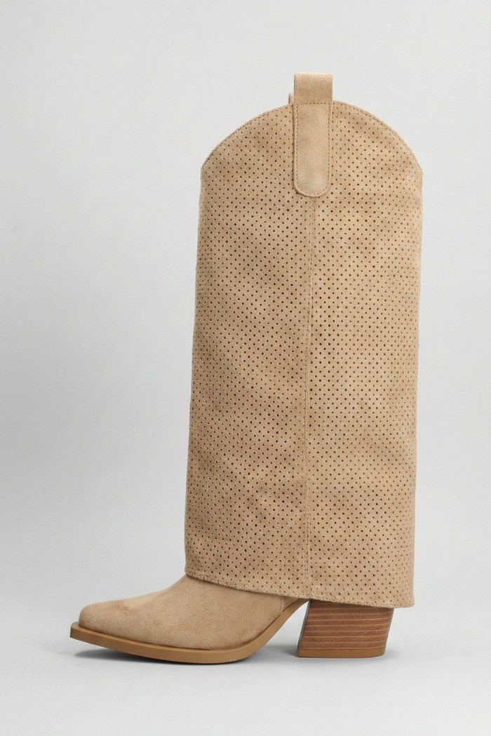 Crichic stivaletto con tomaia in camoscio e frange 3602-3 [708b4327]