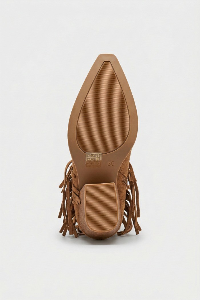 Crichic stivaletto scamosciato con frange 3602-1 [8d5198a6]