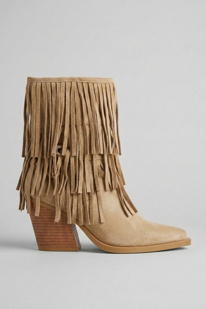 Crichic stivaletto scamosciato con frange 3602-1 [21ba7807]