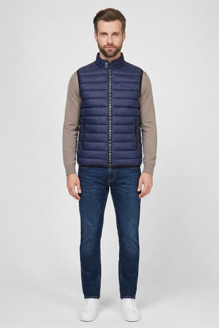 John Richmond gilet lupetto in nylon Treox ump26042pi [a8553f74]