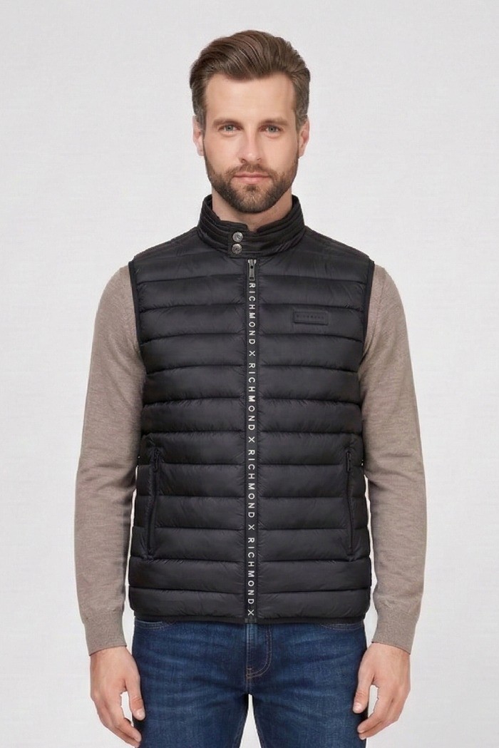 John Richmond gilet lupetto in nylon Treox ump26042pi [7672bff7]