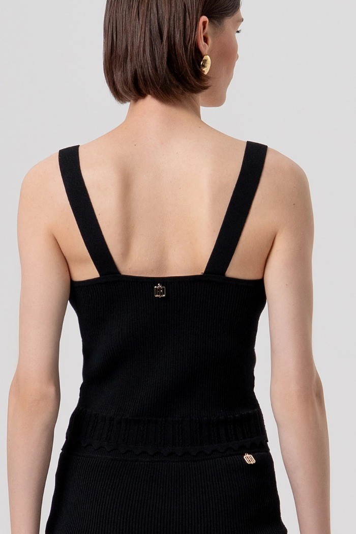 Fracomina top slim senza maniche in maglia fr26st4007k41601 [fa355355]