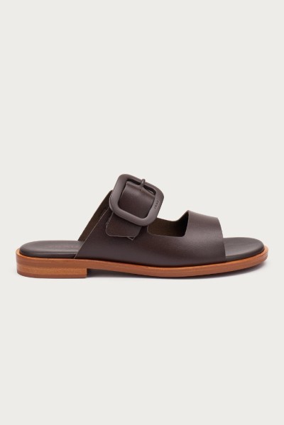 Frau ciabatta in pelle con fibbia in tono 85M3 [fd5f9461]