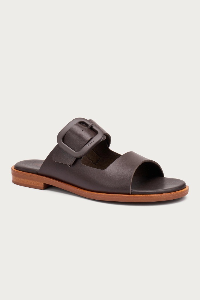 Frau ciabatta in pelle con fibbia in tono 85M3 [2479d76c]