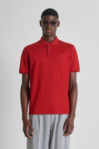 Antony Morato polo regular in piquet di cotone con logo mmks02609-fa100083 — 805219040078590_1