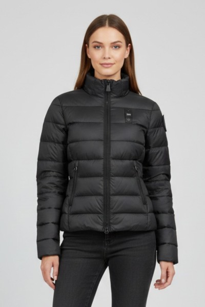 Blauer piumino collo alla coreana Vale 26sbldc03165-007455 — 805219040077794_1