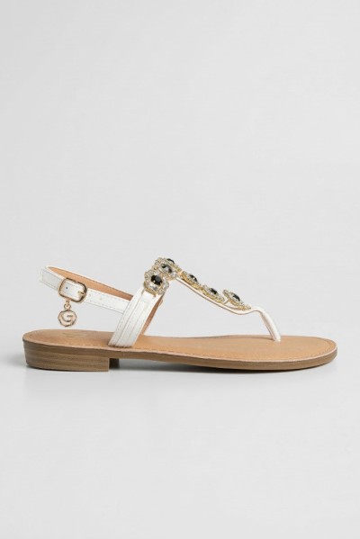 Gold & Gold sandalo infradito con dettaglio gioiello GL787 [ed08835a]