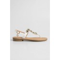 Gold & Gold sandalo infradito con dettaglio gioiello GL787 [ed08835a]