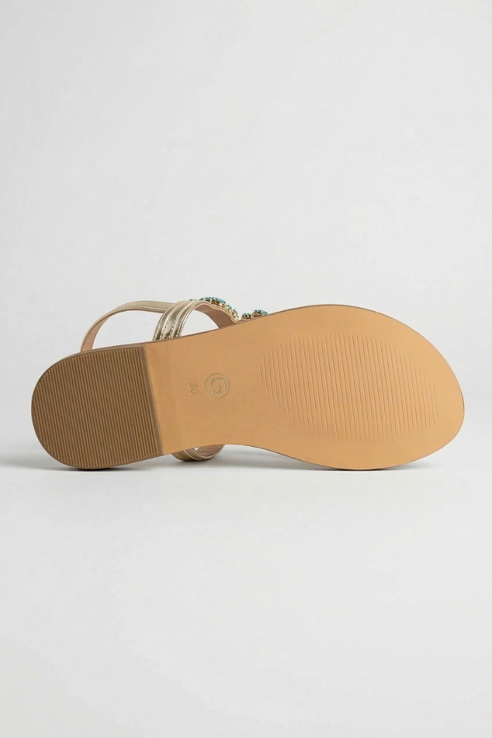 Gold & Gold sandalo infradito con dettaglio gioiello GL787 [4869d301]