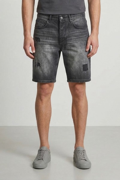 Antony Morato bermuda slim fit in black denim Argon mmds00076-fa700169-w02258 — 805219040078640_1