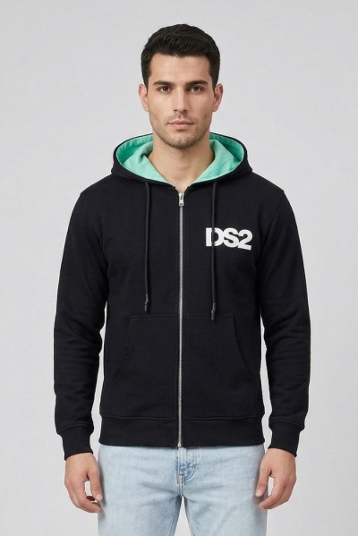 Drop Season 2 felpa in cotone con zip e cappuccio SS26210 [07f11f72]