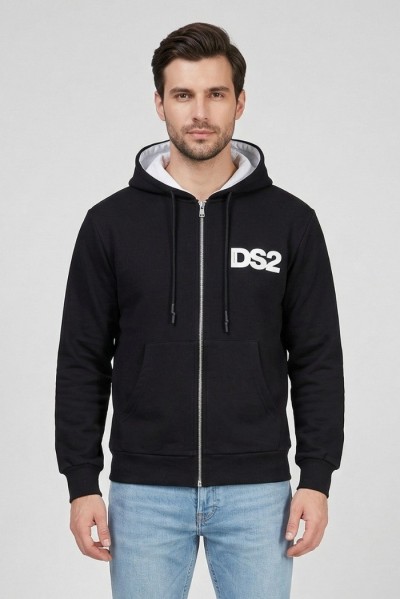 Drop Season 2 felpa in cotone con zip e cappuccio SS26210 [b066b317]