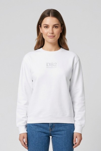 Drop Season 2 felpa girocollo in cotone con stampa logo SS26W502 [c337c335]