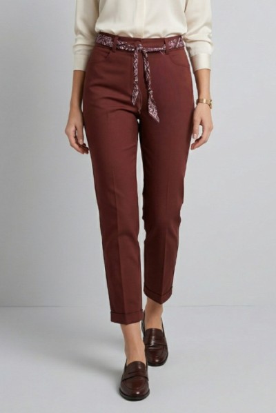 PDK pantalone in cotone stretch con fusciacca 057023 — 805219040078825_1