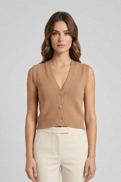 Blash gilet scollo a V in cotone BS1700012 [cfe80e11]
