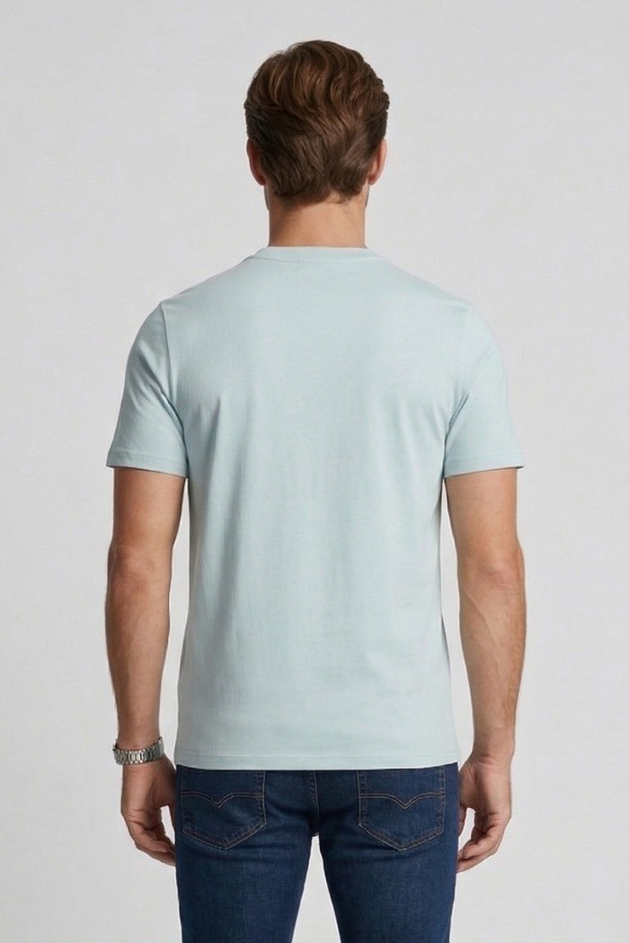 Lyle & Scott t-shirt in cotone con taschino e logo ricamato TS2407V [e0561088]