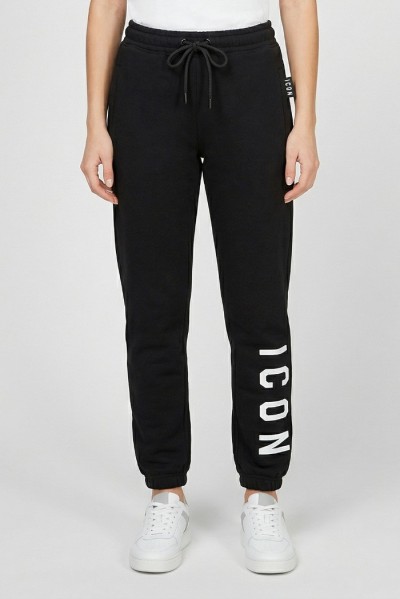 Icon jogger in cotone stretch con maxi stampa logo IDP003 — 805219040079244_1