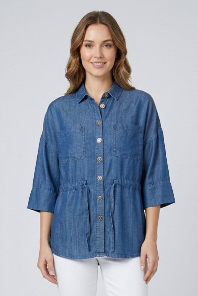 Markup overshirt in tessuto effetto denim MW1660101 [137acd74]