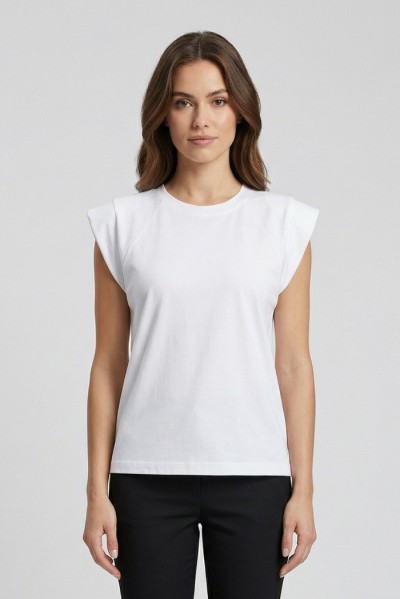 Fresh Flower t-shirt smanicata in cotone filo di scozia FD557 [2bf5f7d3]