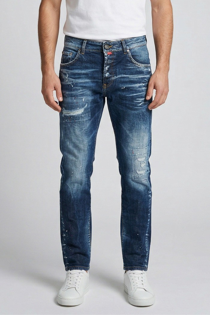 Patriot jeans carrot fit in denim di cotone stretch PKYM01 [06551057]