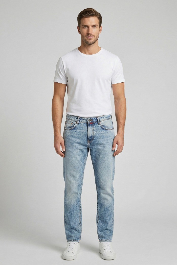 Patriot jeans 5 tasche in denim di cotone SKYM105 [1063ba45]