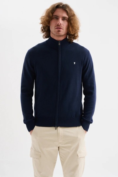 Jaggy cardigan full zip con logo ricamo Kuwait JMK011DZ145261 [0093c9f4]