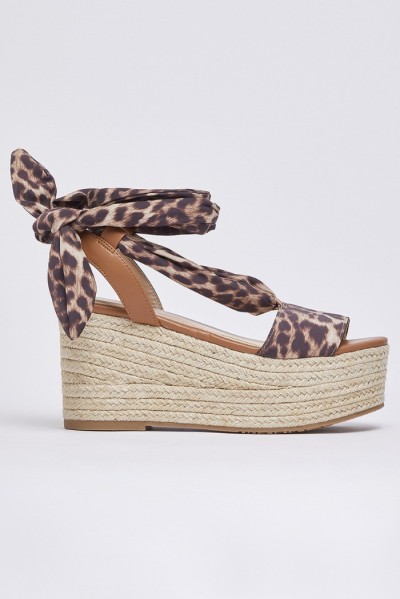 Liu Jo sandalo zeppa con foulard Bali 03 SA6087TX133 [b9320eae]