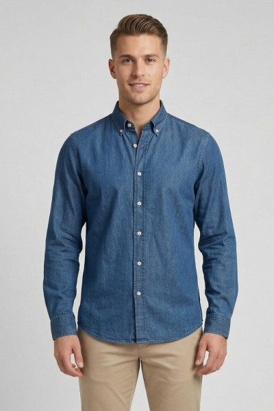 Guy camicia in denim di cotone Custom919x-004 rl M50078 [edeb4233]