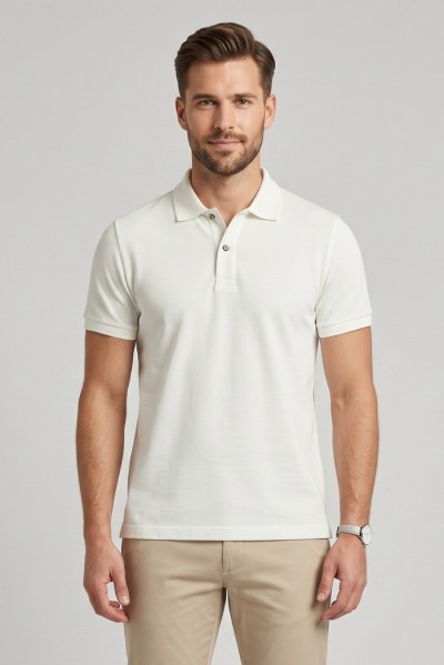 Guy polo in piquet di cotone Cabrio716n-pc M49901 [5ada20a1]