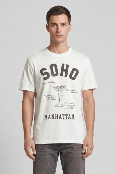 Guy t-shirt in jersey di cotone con stampa Cabrio110-jr M49877 [4af5d0fb]