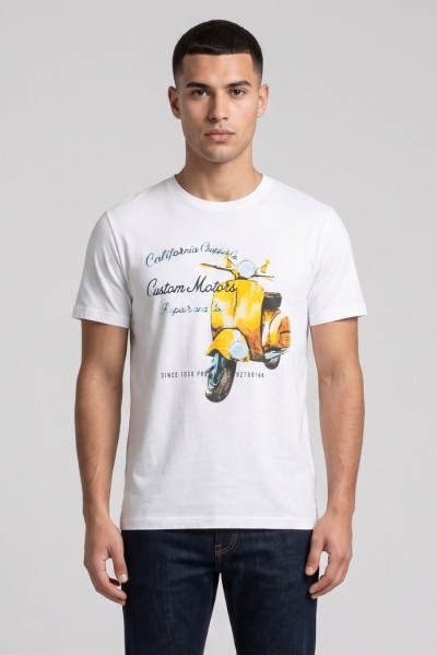 Guy t-shirt in jersey di cotone con stampa Cabrio106-jr M49873 [ace0ccb9]