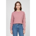 Moschino felpa girocollo cropped delavè con bande logate V6A1708-4436 [8870d7a8]