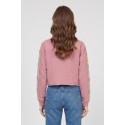 Moschino felpa girocollo cropped delavè con bande logate V6A1708-4436 [e64b55a1]