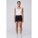 Moschino canotta in cotone stretch con logo strass V6A8911-4420 [9ed99a1e]