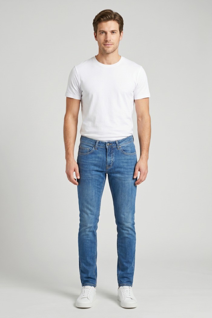 Rifle jeans 5 tasche slim fit in denim RF410 [c839e625]