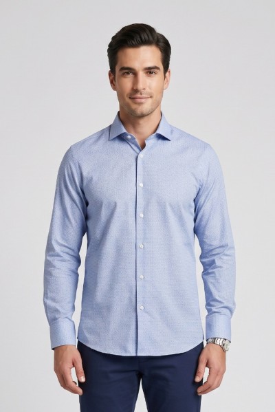 Vipa Camiceria camicia in cotone a pois Guana [c22f44c4]