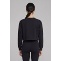 Moschino felpa girocollo cropped con stampa logo sul fondo V6A1721-4418 [427f9d0c]