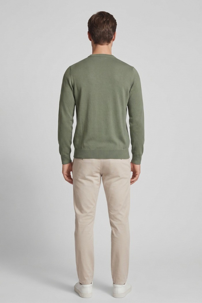 US Golf Club maglia girocollo in cotone con logo ricamato Matteo MA2604 [2846aa12]