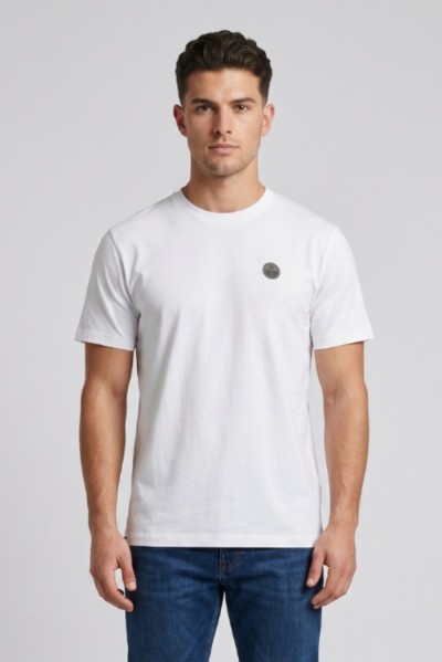North Sails t-shirt in jersey di cotone stretch con logo patch 693156 [b36e6674]