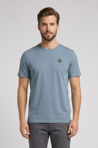 North Sails t-shirt in jersey di cotone stretch con logo patch 693156 [2022aca1]