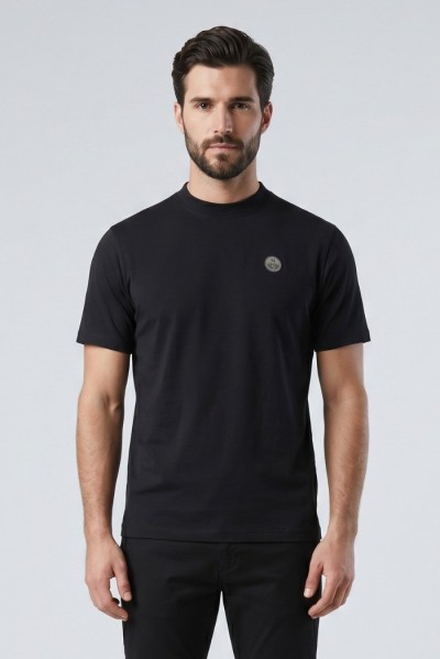 North Sails t-shirt in jersey di cotone stretch con logo patch 693156 [986cdef8]